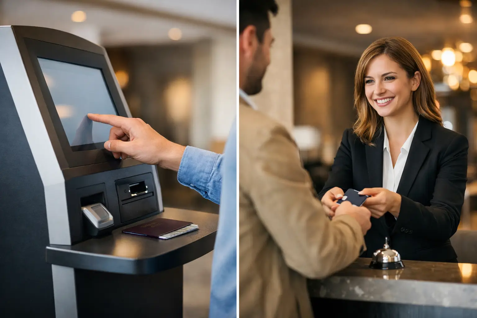 Check-in automático ou rececionista?