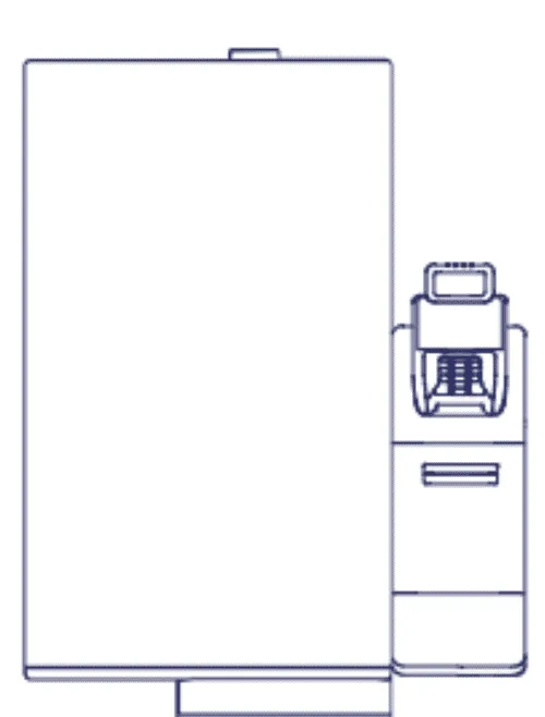 Desenho técnico Visualpay Desk 27