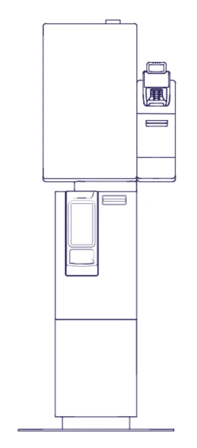 Desenho técnico Visualpay Kiosk 27