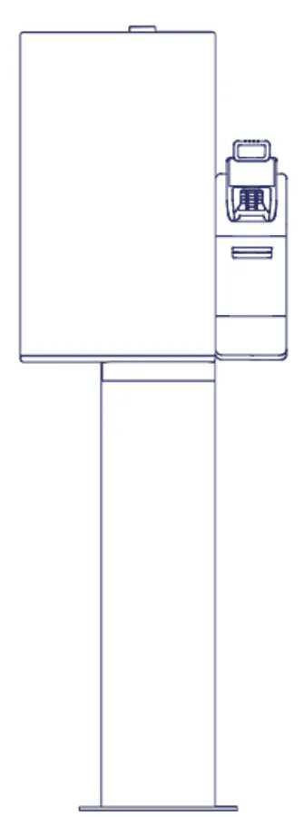 Desenho técnico Visualpay Self Kiosk 27